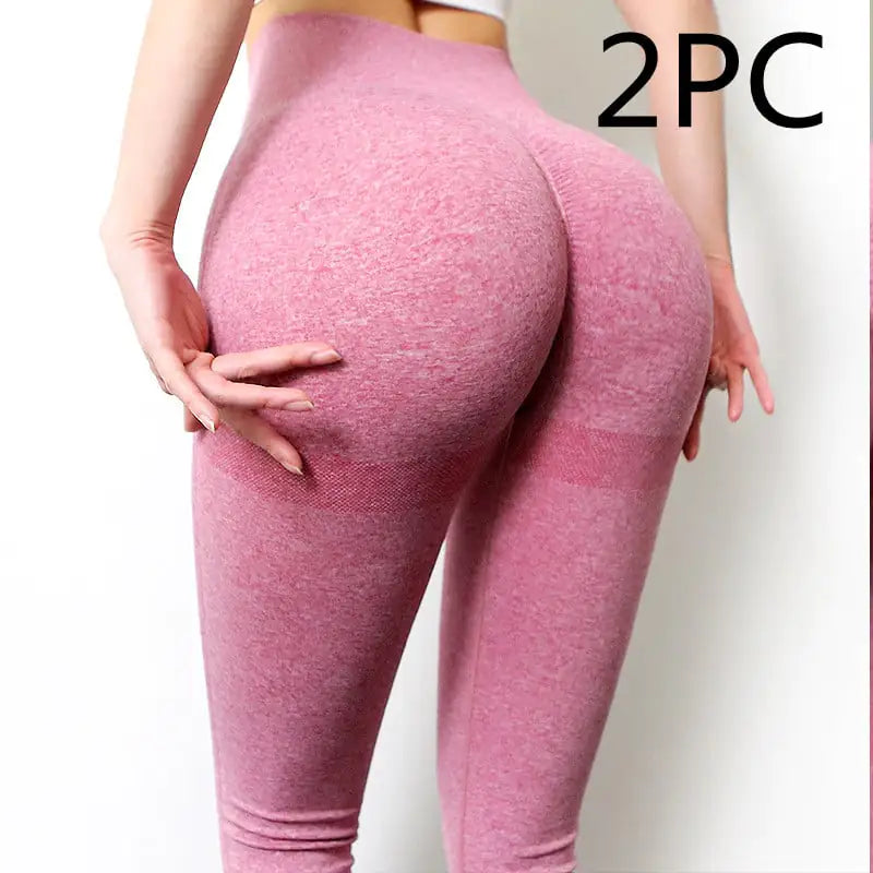 Pack of 2 Butt Lifting Fitness Yoga Pants for Gym Workouts