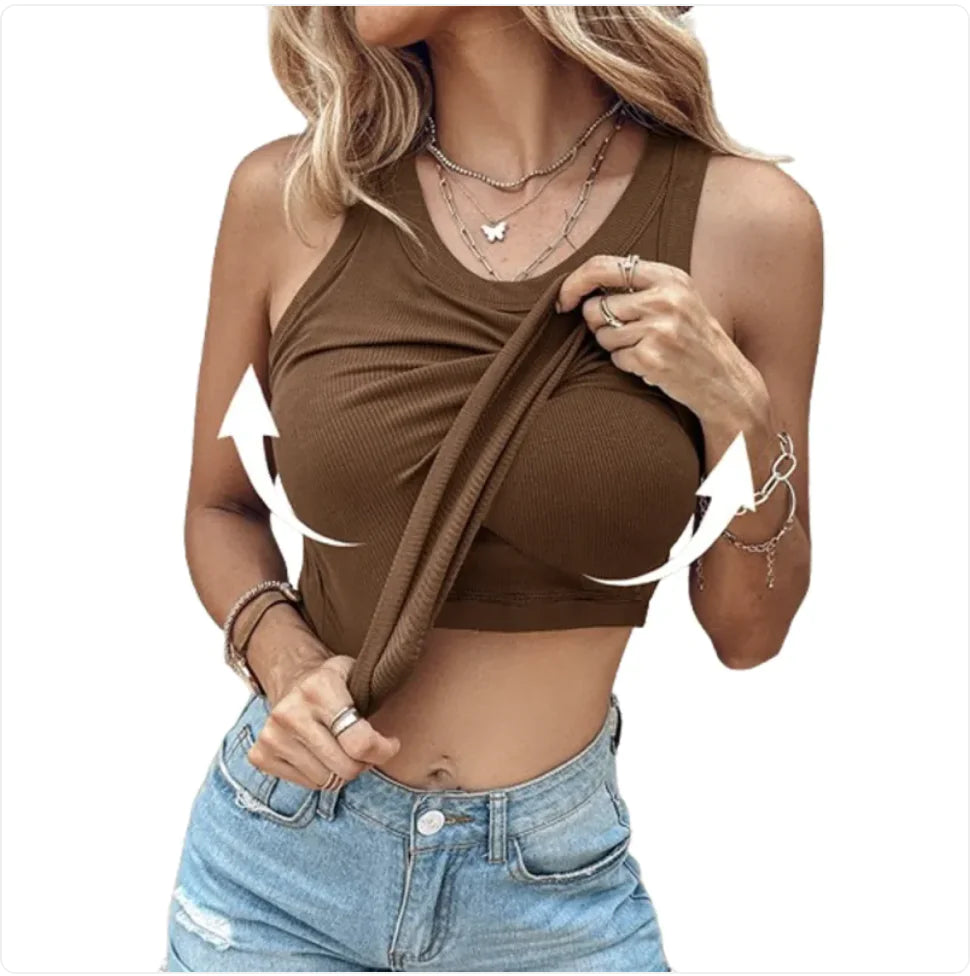 Round Neck Vest With Bra