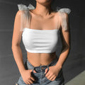 Women's Backless Mesh Strap Tank Top